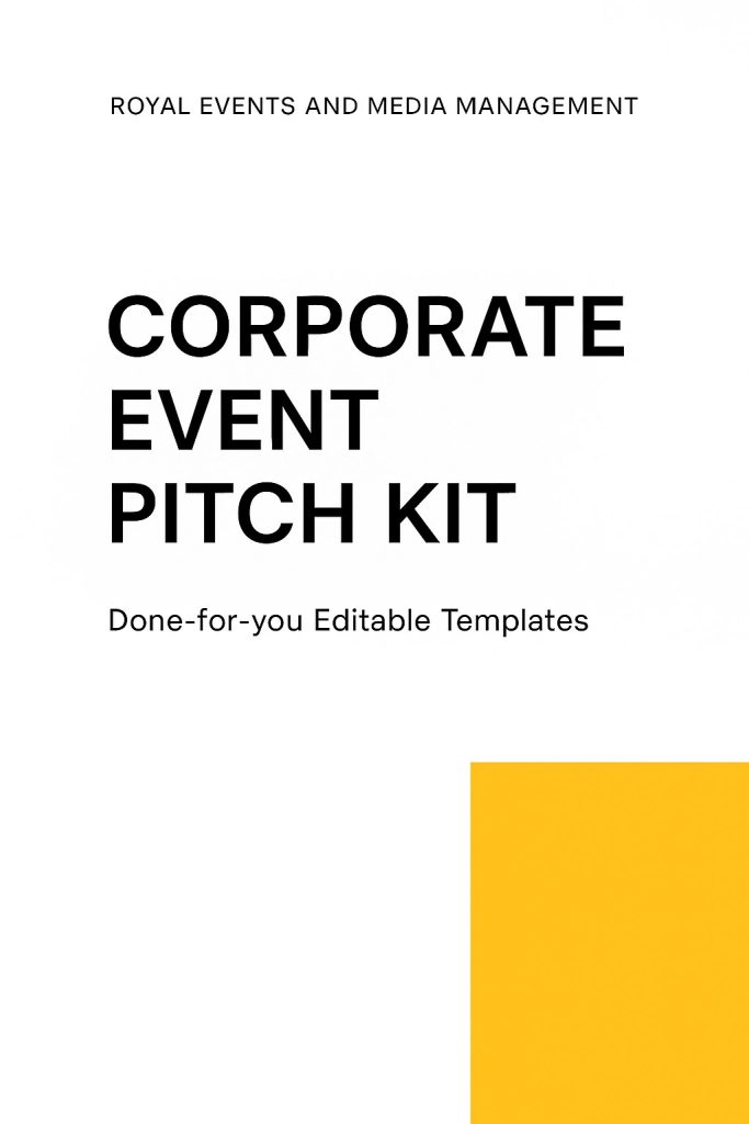 Event Proposal Template for Planners 