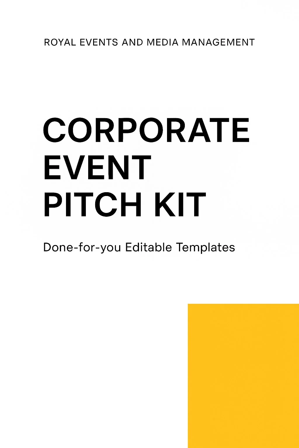 Event Proposal Template for Planners
